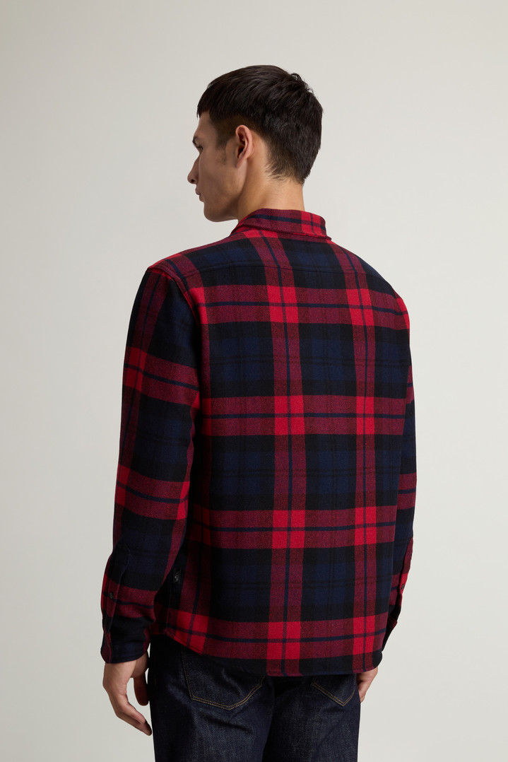Wool Blend Trout Run Plaid Flannel Shirt Red photo 3 | Woolrich