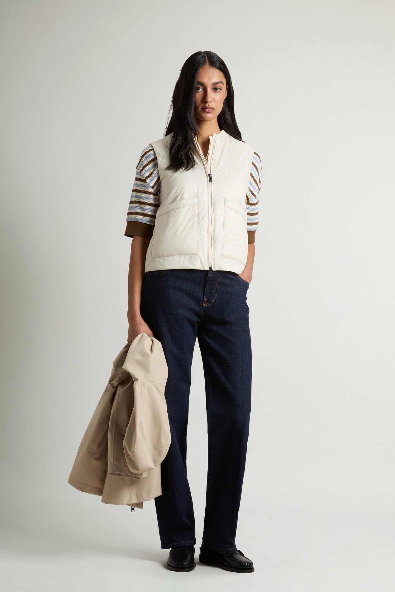 3-in-1 Parka in Light Stretch Fabric Beige photo 4 | Woolrich