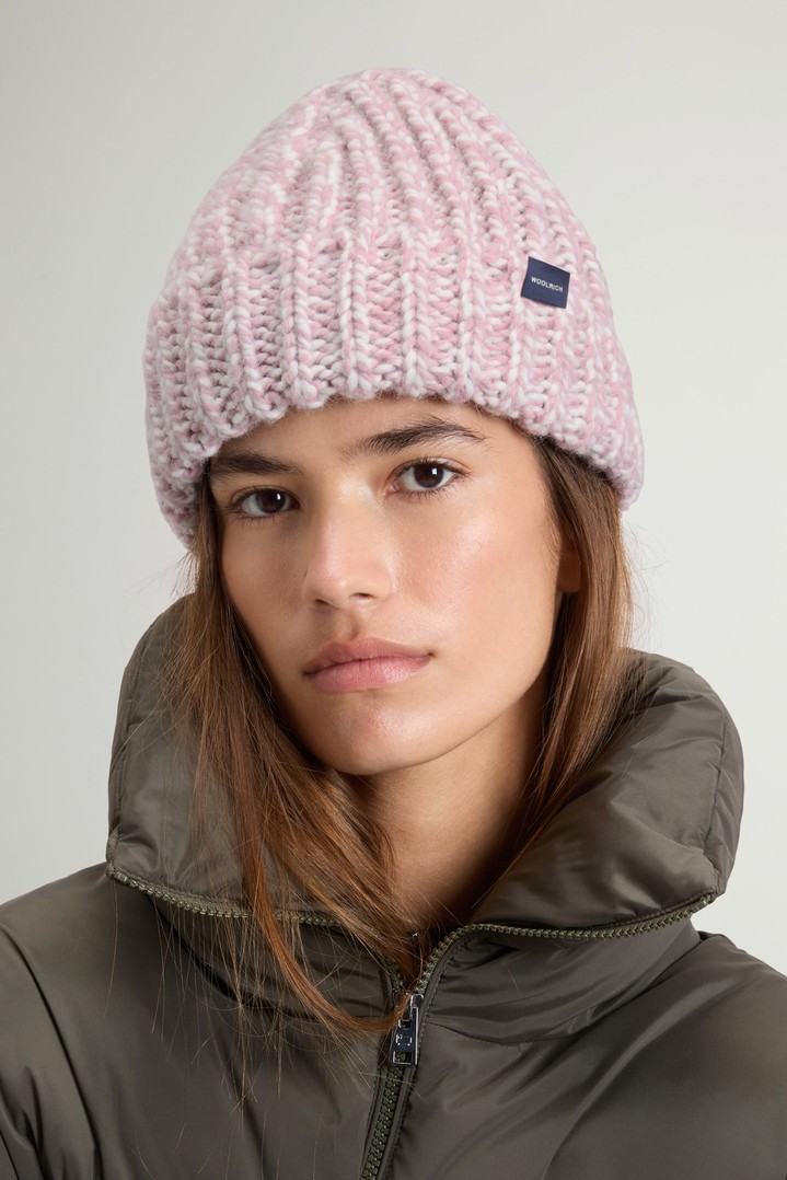Chunky Beanie in Mouliné Alpaca and Wool Blend Purple photo 1 | Woolrich