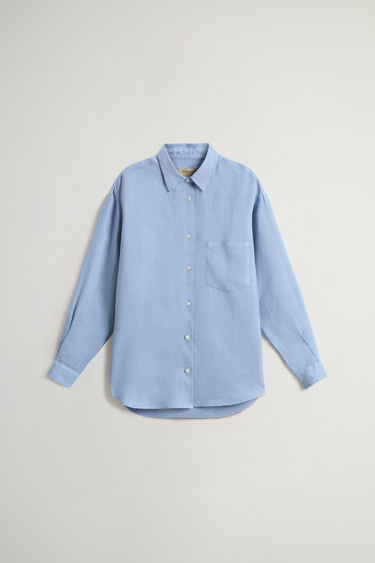 GD LINEN SHIRT Blue photo 5 | Woolrich