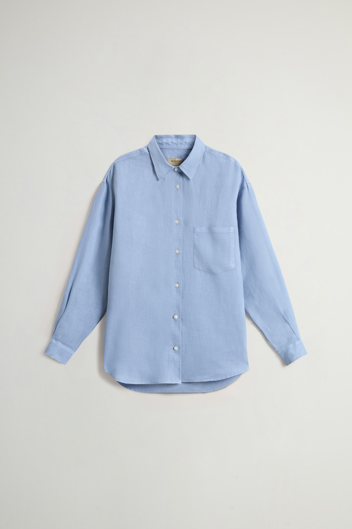 GD LINEN SHIRT Blue photo 5 | Woolrich