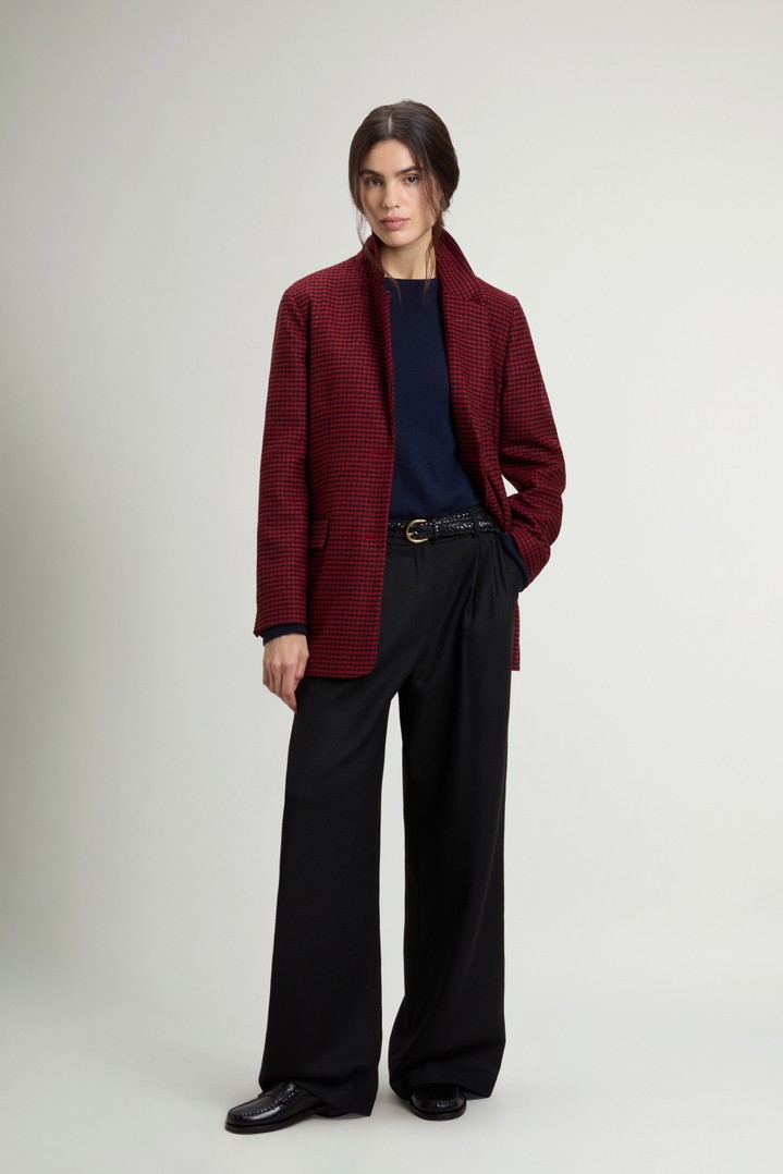 CHECK WOOL BLAZER Rot photo 2 | Woolrich