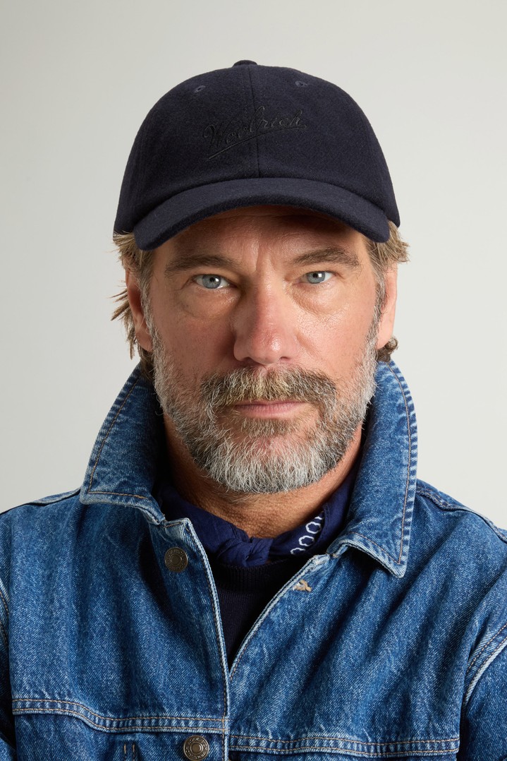 SOLID WOOL BASEBALL CAP Blue photo 1 | Woolrich