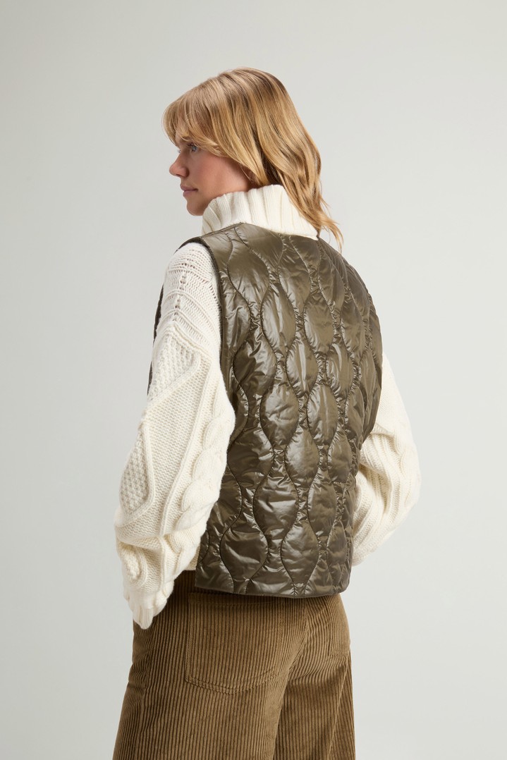 Packable Quilted Vest in Urban Light Nylon Green photo 3 | Woolrich