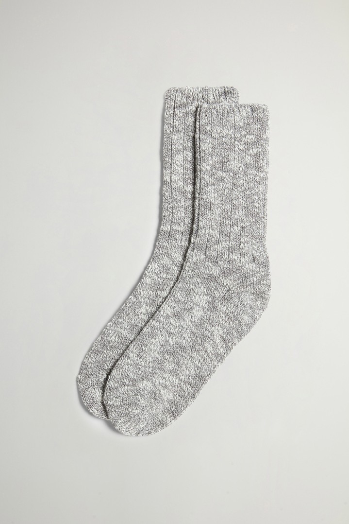 Mouliné Cotton-Blend Socks Gray photo 1 | Woolrich