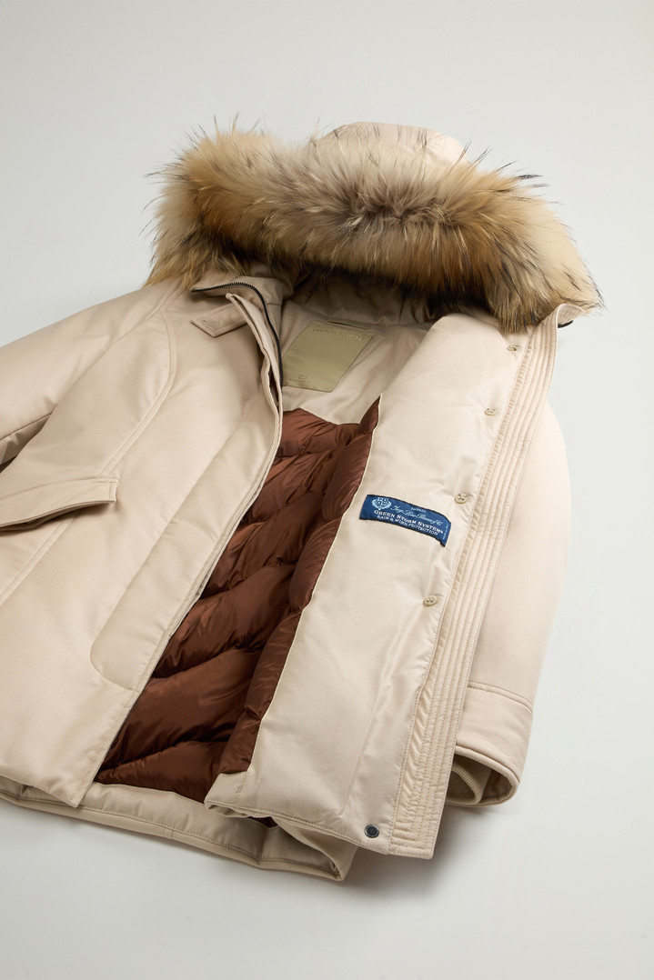 Arctic Parka in a Wool-Silk Blend Crafted Using a Loro Piana Fabric Beige photo 8 | Woolrich