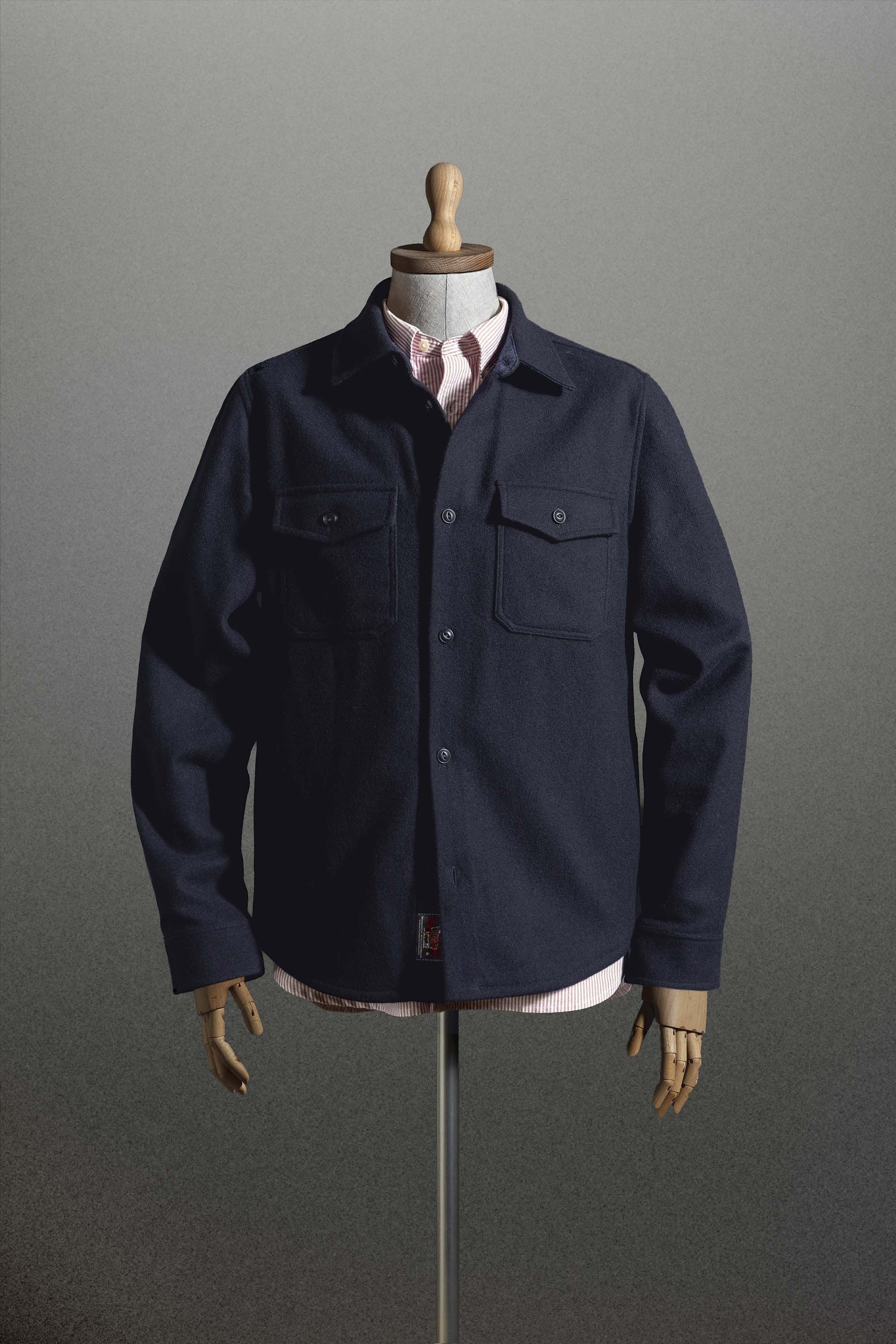 Ranger Overshirt in Recycled Italian Wool Blend Blue photo 1 | Woolrich