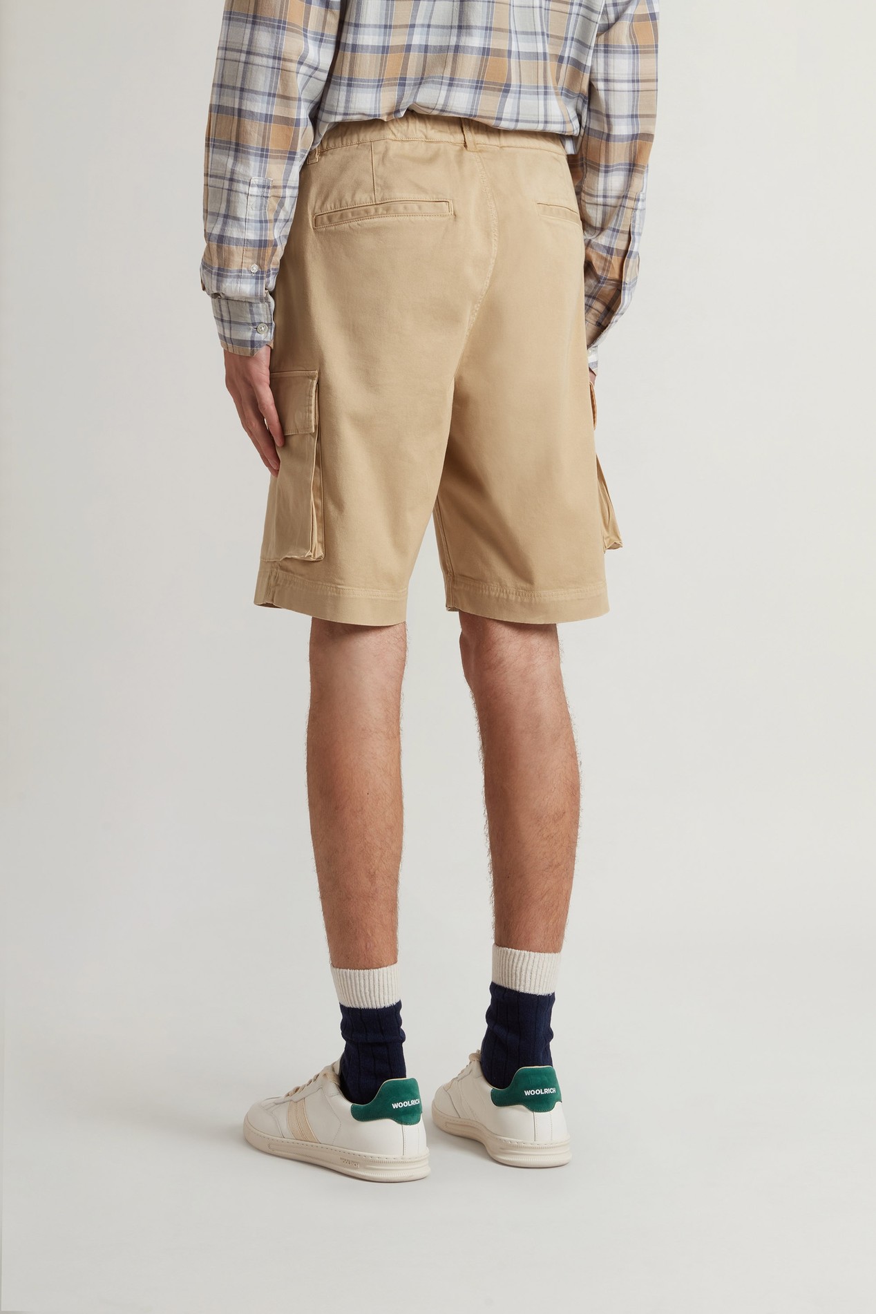 COTTON TWILL CARGO SHORT GD Beige photo 2 | Woolrich