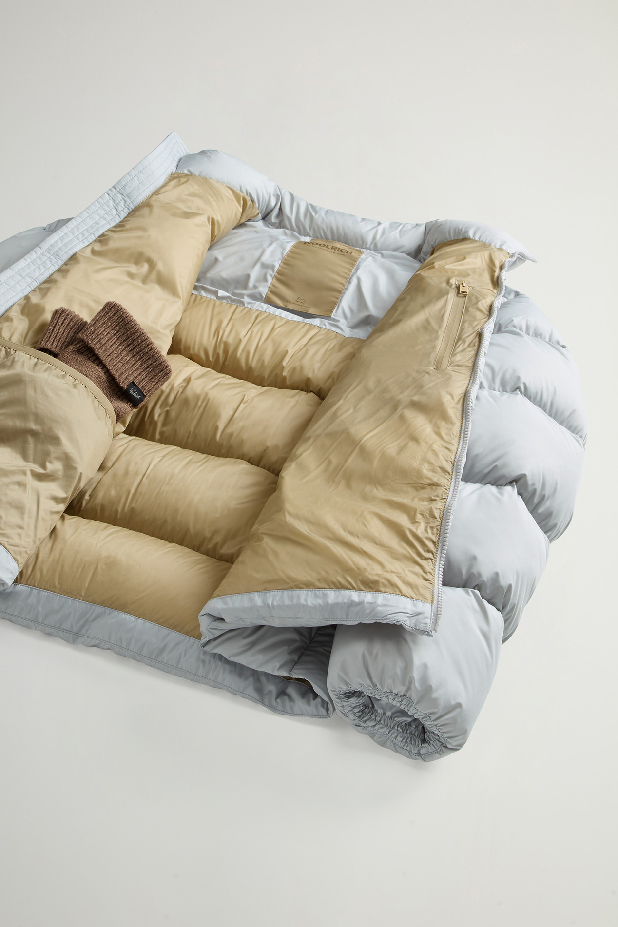 Cloud Down Jacket in Microfiber Gray photo 8 | Woolrich