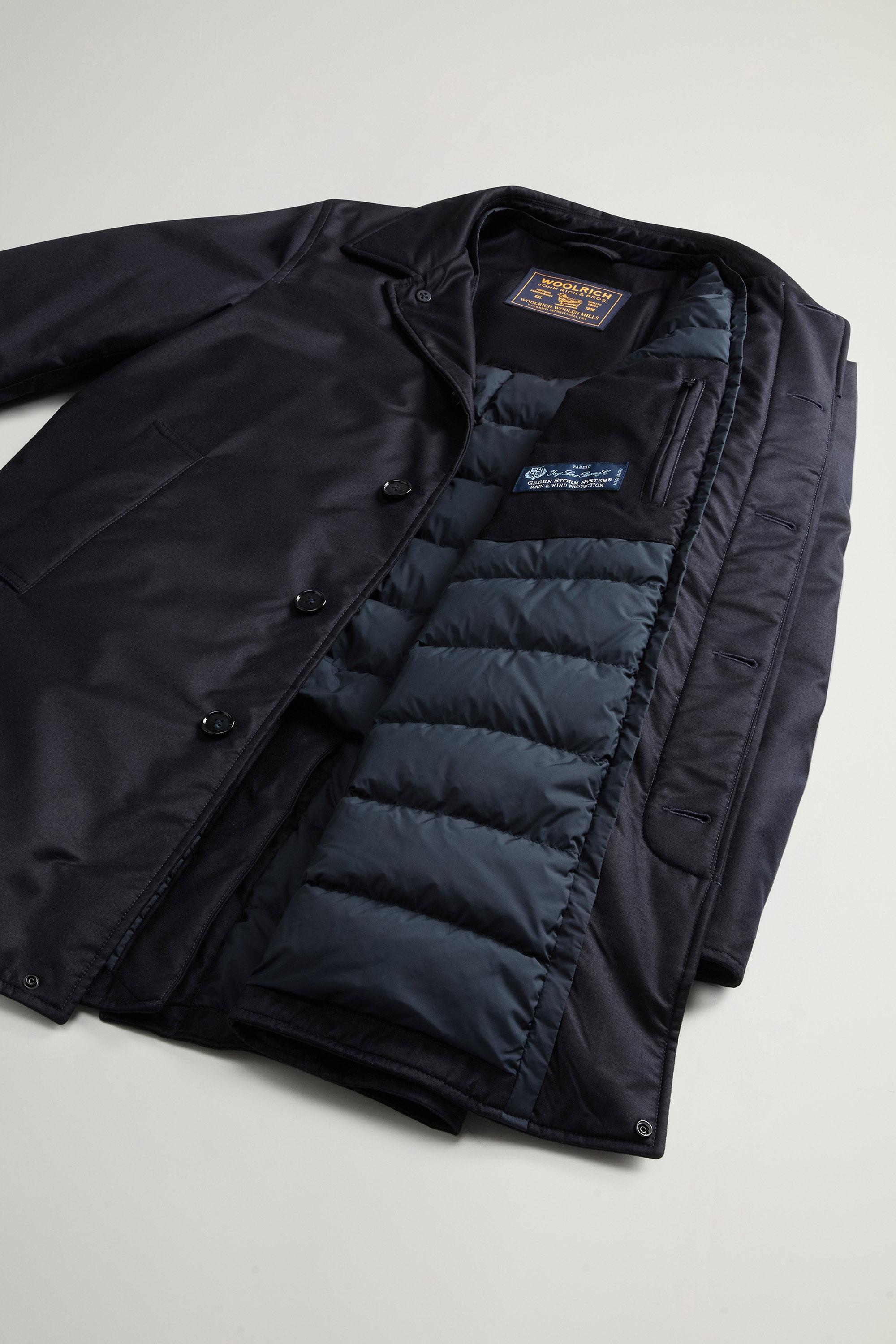 2-in-1 Coat in Italian Virgin Wool and Silk Blue photo 11 | Woolrich