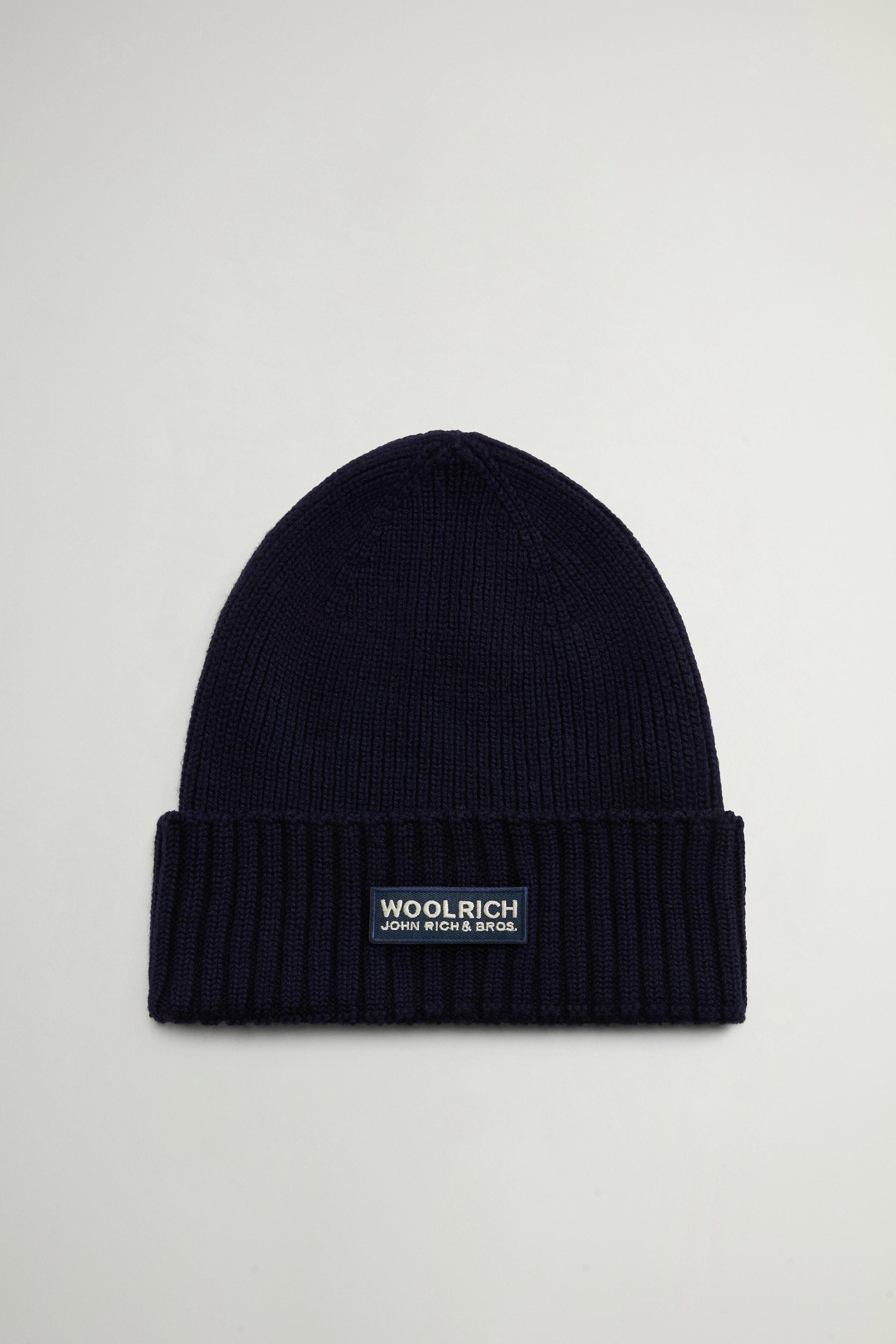 Ribbed Beanie in Pure Merino Virgin Wool Blue photo 1 | Woolrich