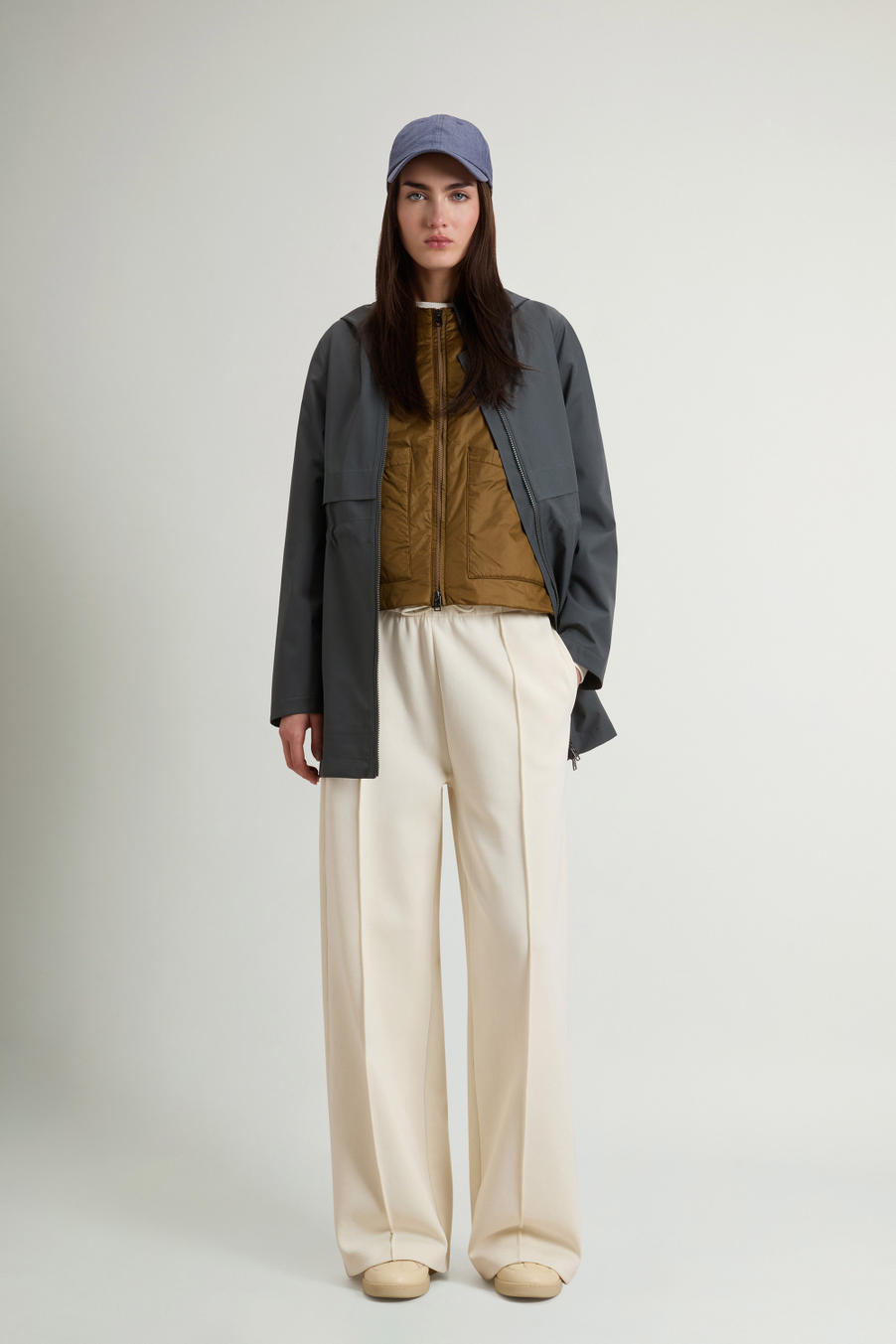 3-in-1 Parka in Light Stretch Fabric Green photo 1 | Woolrich