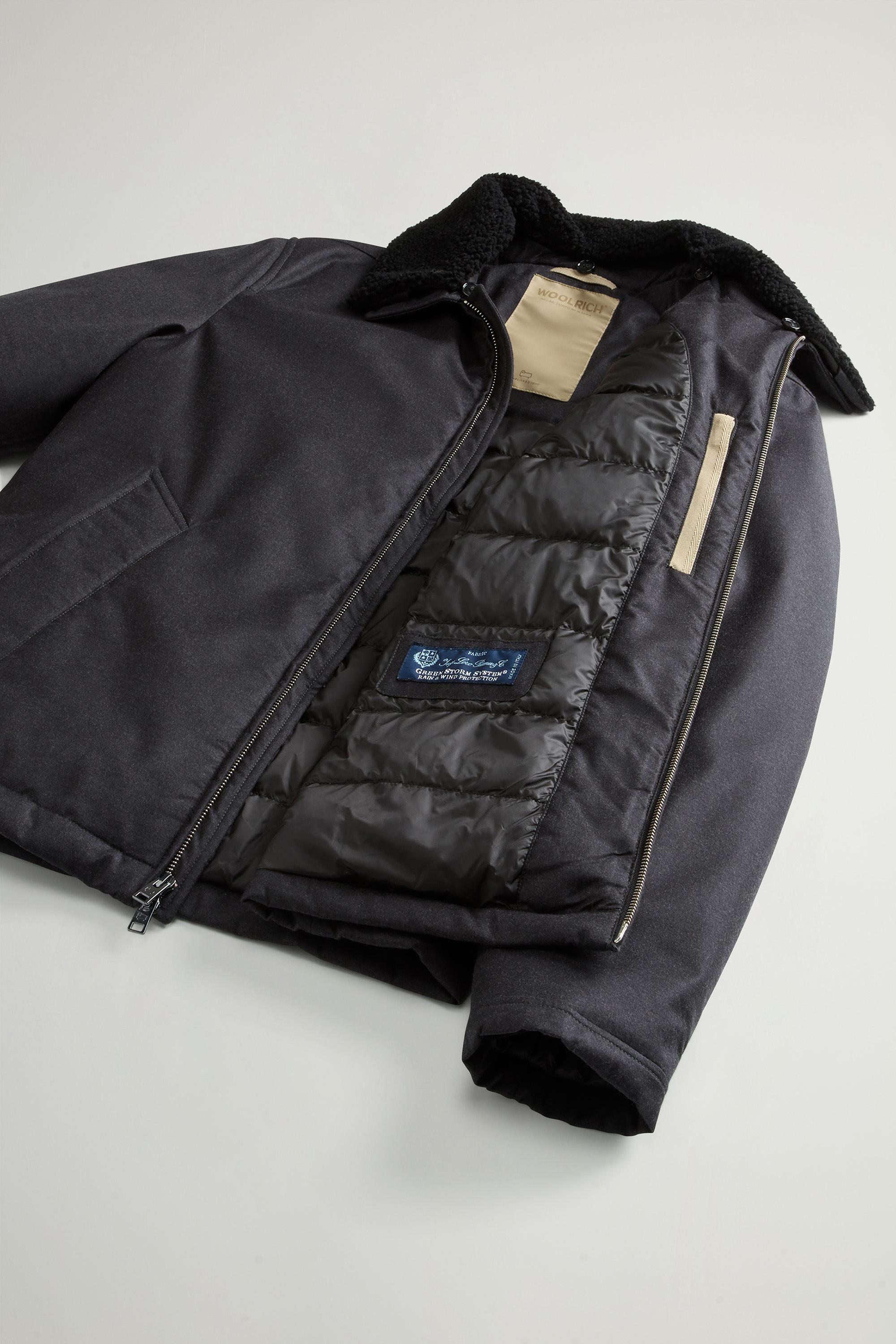 Jacket in Pure Italian Wool Crafted Using a Loro Piana Fabric Black photo 8 | Woolrich