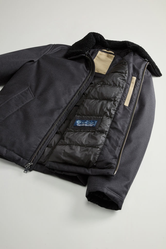 Jacket in Pure Italian Wool Crafted Using a Loro Piana Fabric Black photo 8 | Woolrich