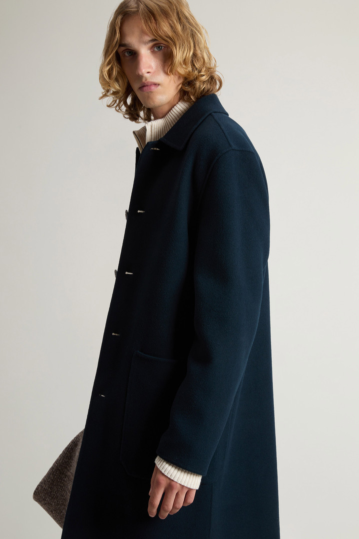 Coat in Pure Virgin Wool Blue photo 4 | Woolrich