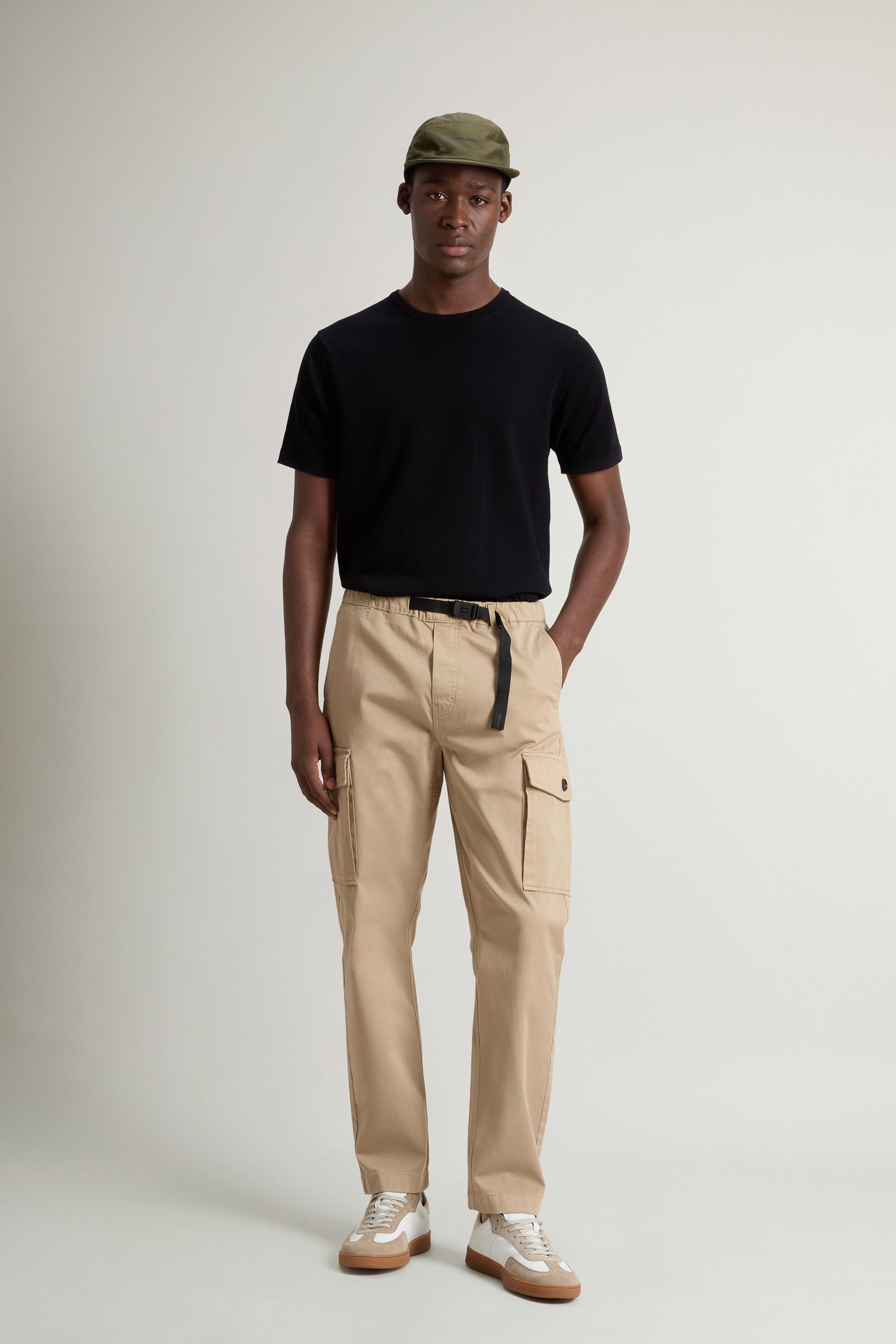 Garment-Dyed Cargo Pants with Belt Beige photo 1 | Woolrich