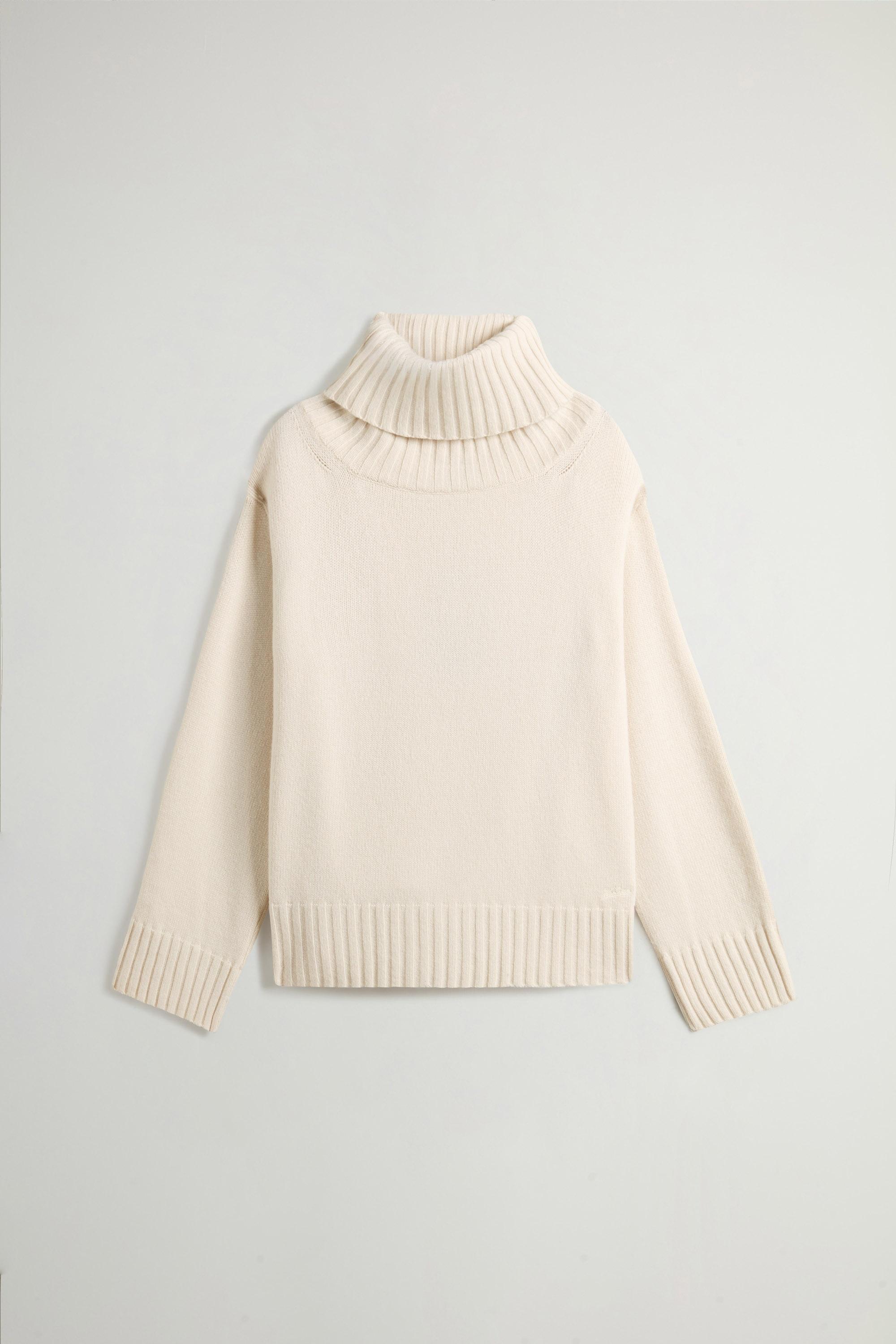 Turtleneck Sweater in Wool and Cashmere Blend White photo 1 | Woolrich