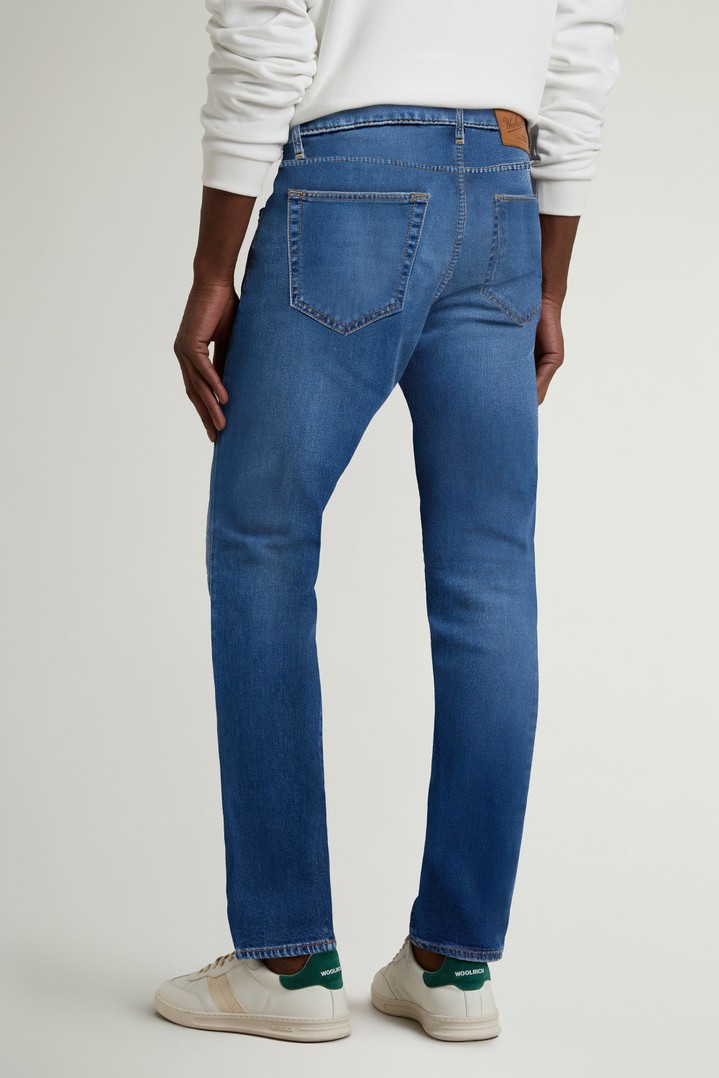 Five-Pocket Jeans in Stretch Cotton Denim Blue photo 2 | Woolrich