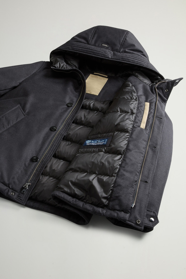 Short Parka in Wool-Silk Blend Crafted Using a Loro Piana Fabric Black photo 8 | Woolrich