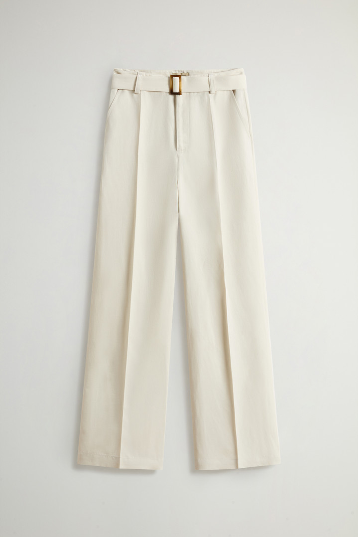 Garment-Dyed Linen-Blend Pants Beige photo 1 | Woolrich