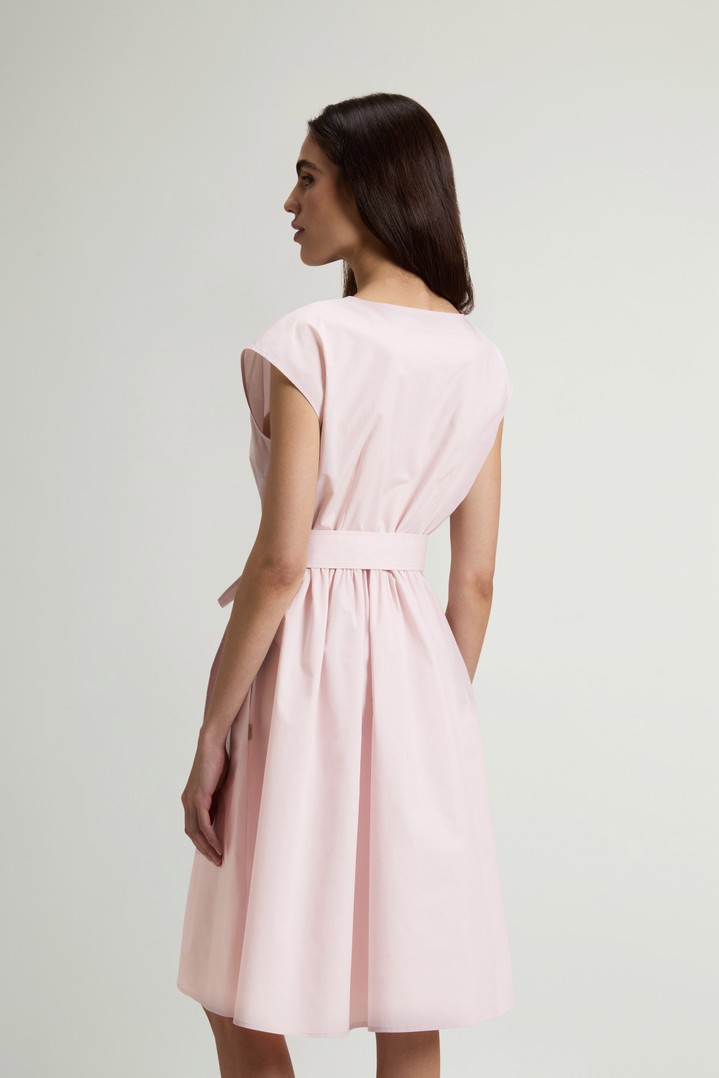 Pure Cotton Poplin Dress with Belt Pink photo 3 | Woolrich