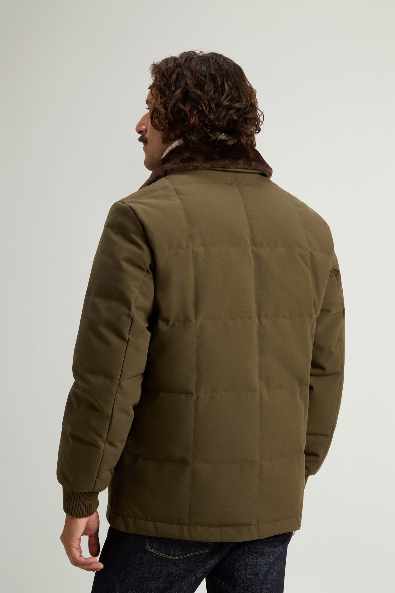 Blizzard Jacket in Quilted Canvas Green photo 3 | Woolrich