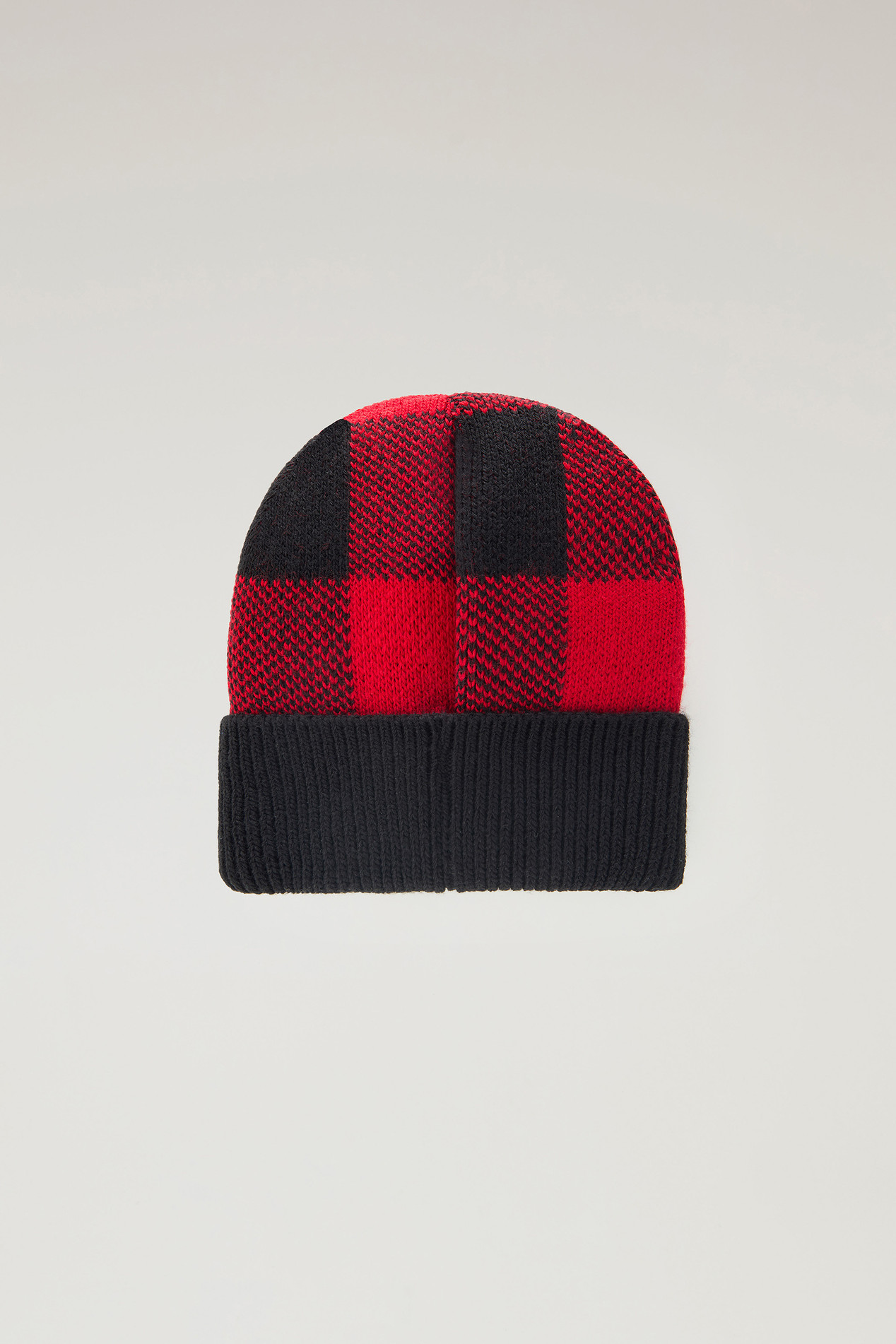 Girls' Beanie with Buffalo Check Pattern Red photo 2 | Woolrich