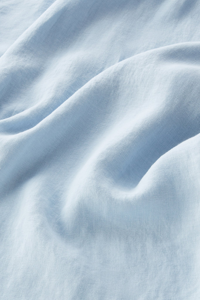 Garment-Dyed Pure Linen Shirt Blue photo 5 | Woolrich