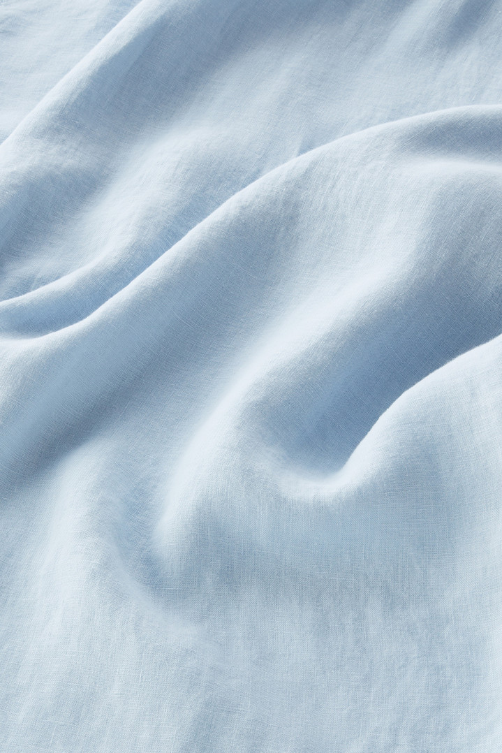 Garment-Dyed Pure Linen Shirt Blue photo 5 | Woolrich