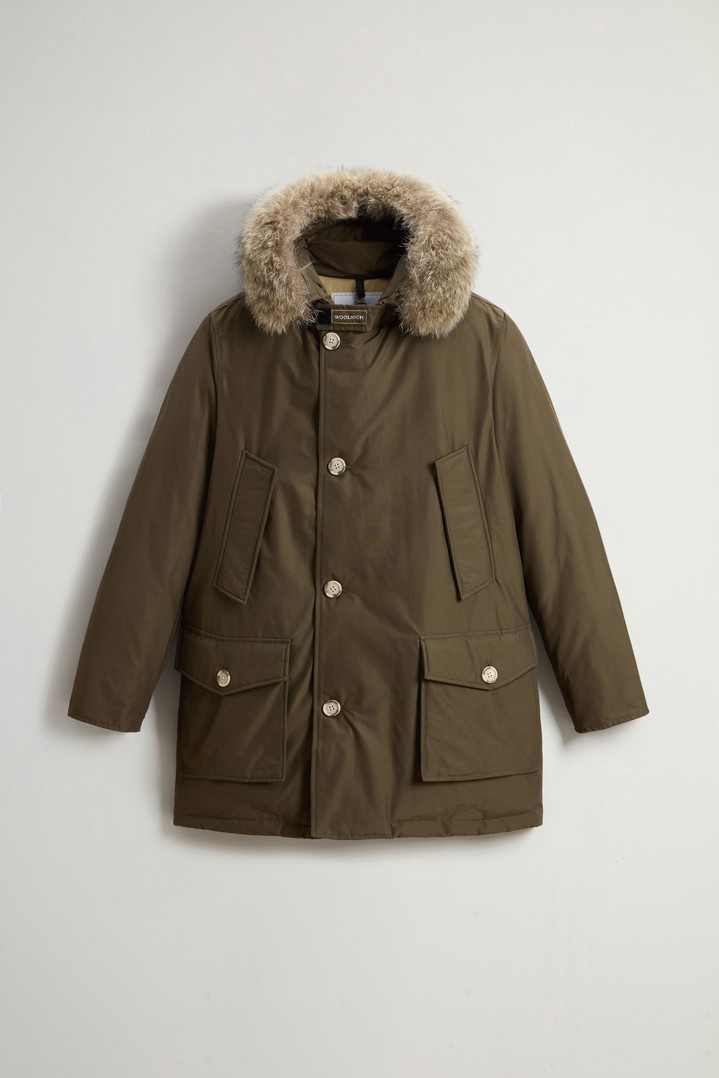 Arctic Parka in Ramar Cloth with Detachable Fur Trim Green photo 5 | Woolrich