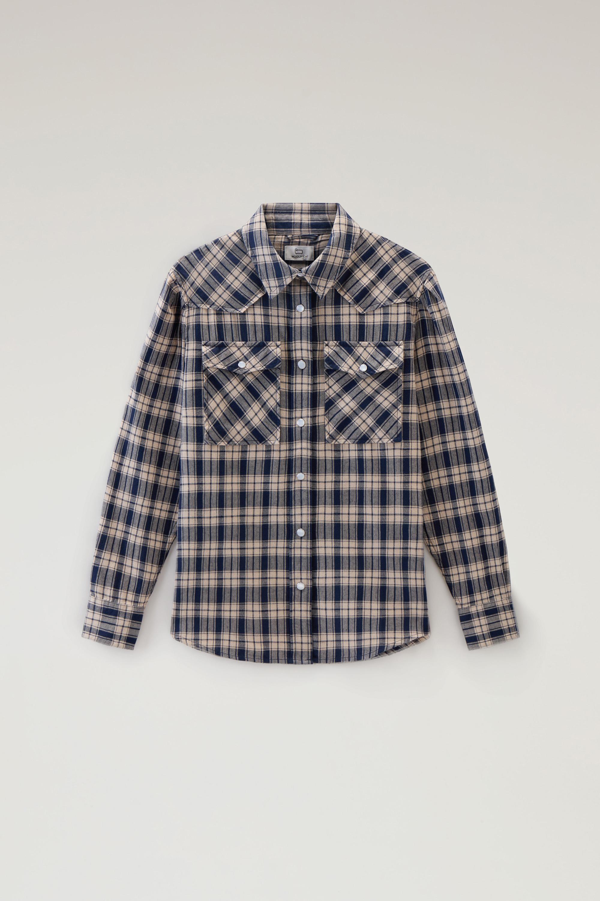 Light Flannel Check Shirt Blue photo 1 | Woolrich