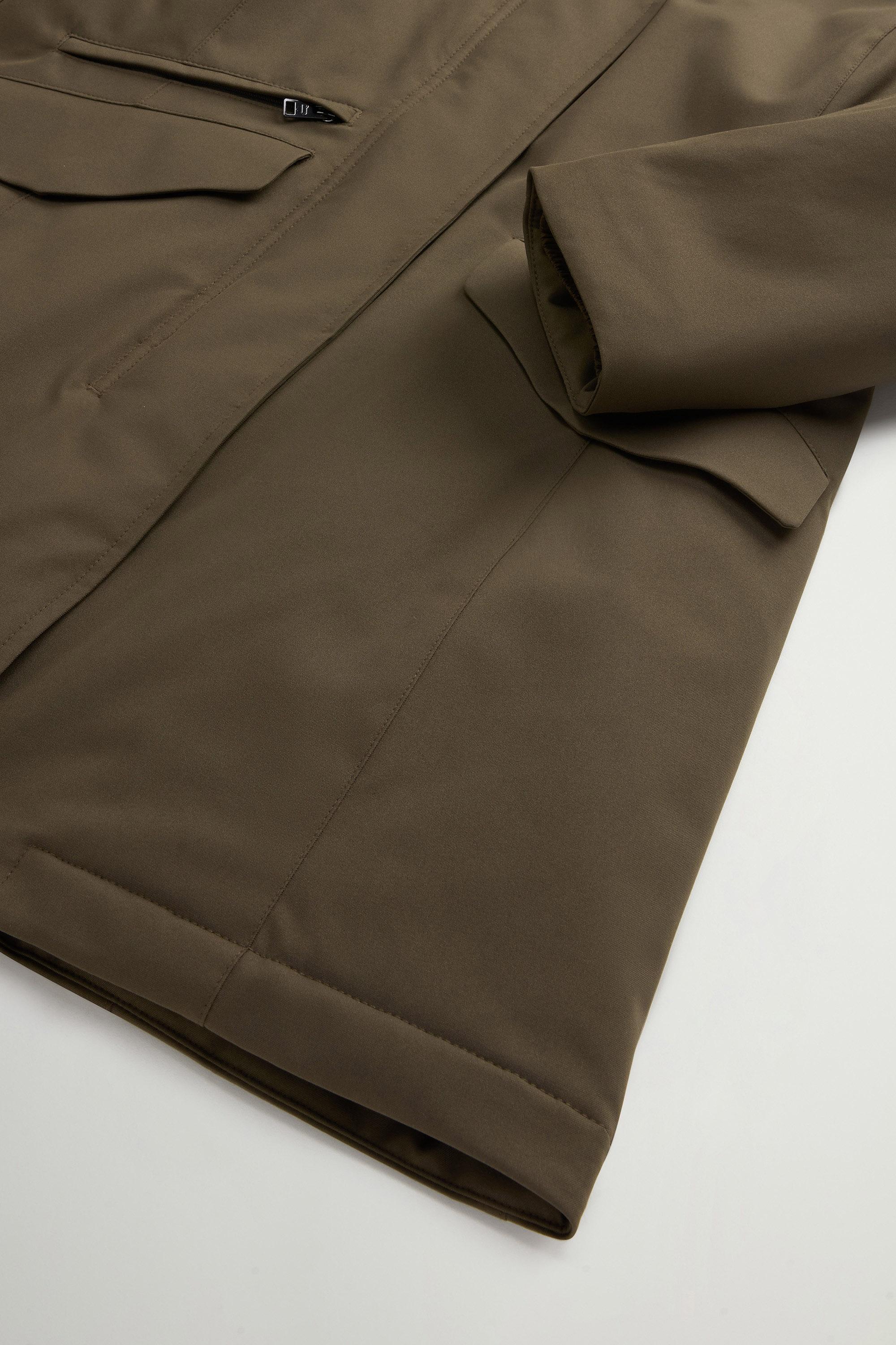 Coat in Light Stretch with Removable Hood Green photo 7 | Woolrich