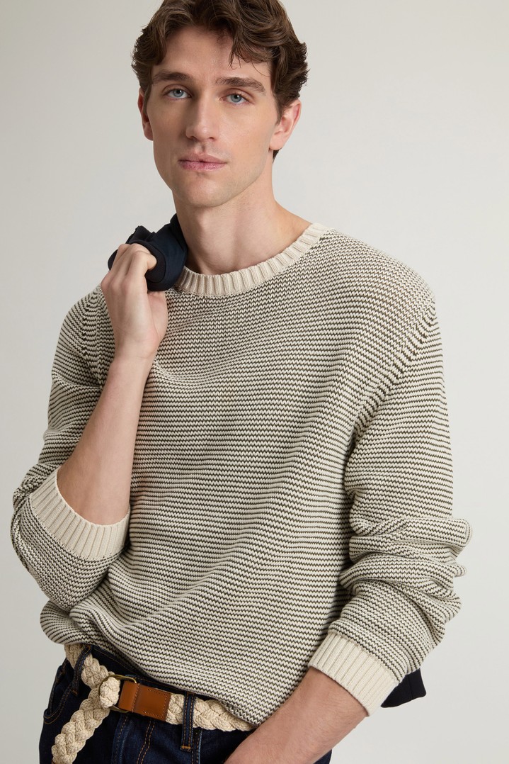 COTTON CREWNECK Beige photo 4 | Woolrich