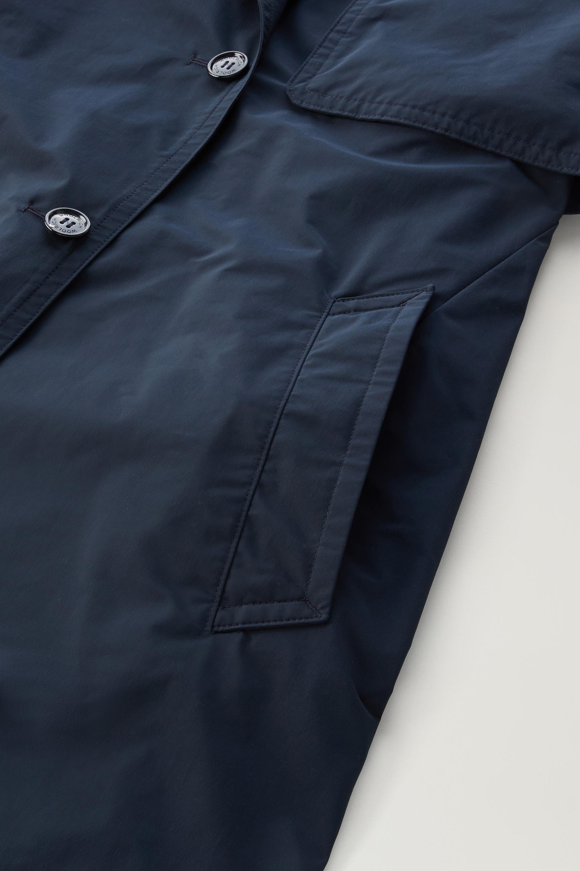 Trench Coat in Urban Touch Fabric with Belted Waist Blue photo 5 | Woolrich