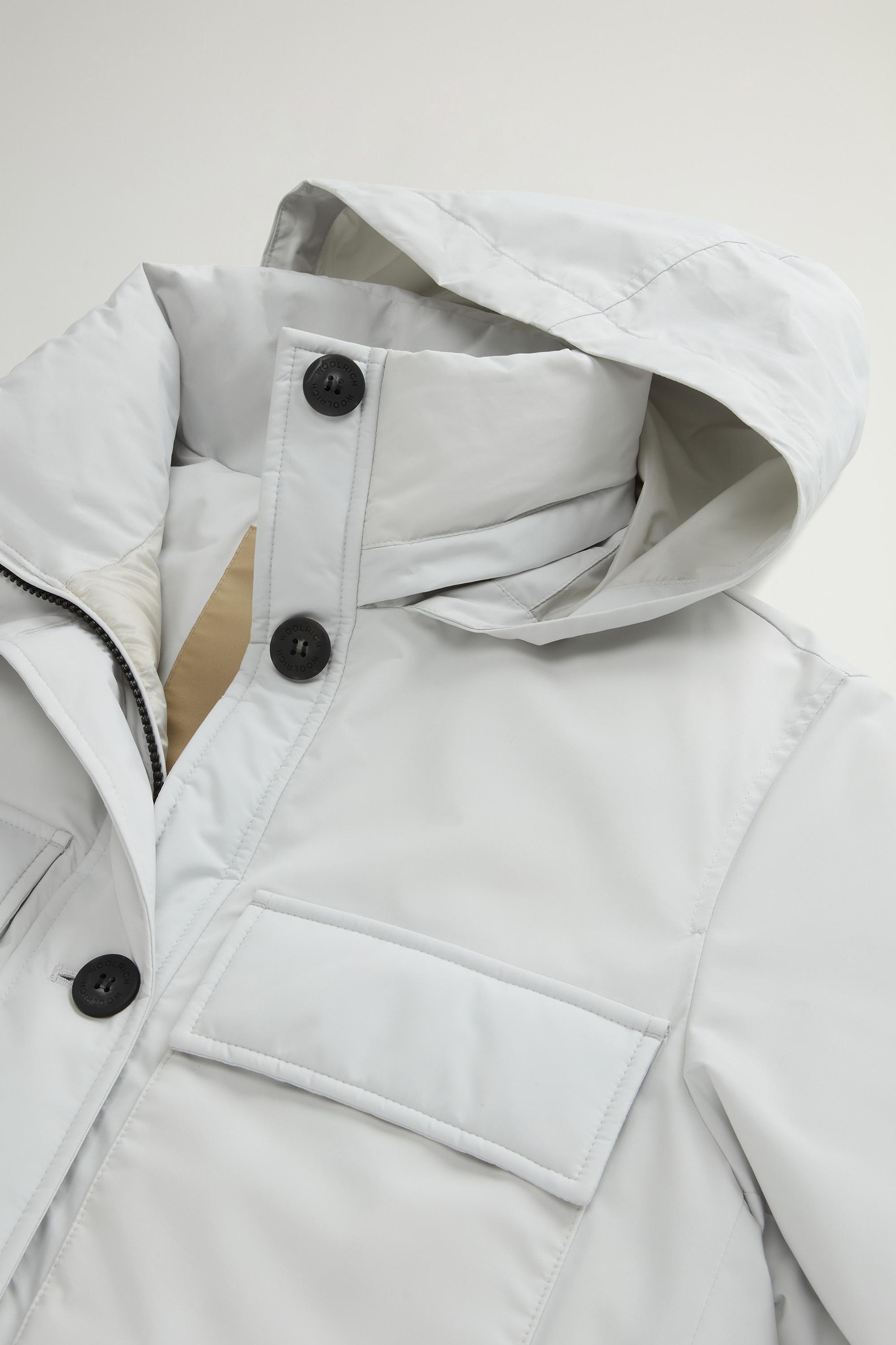 Cloud Jacket with Stand-Up Collar and Packable Hood Gray photo 6 | Woolrich