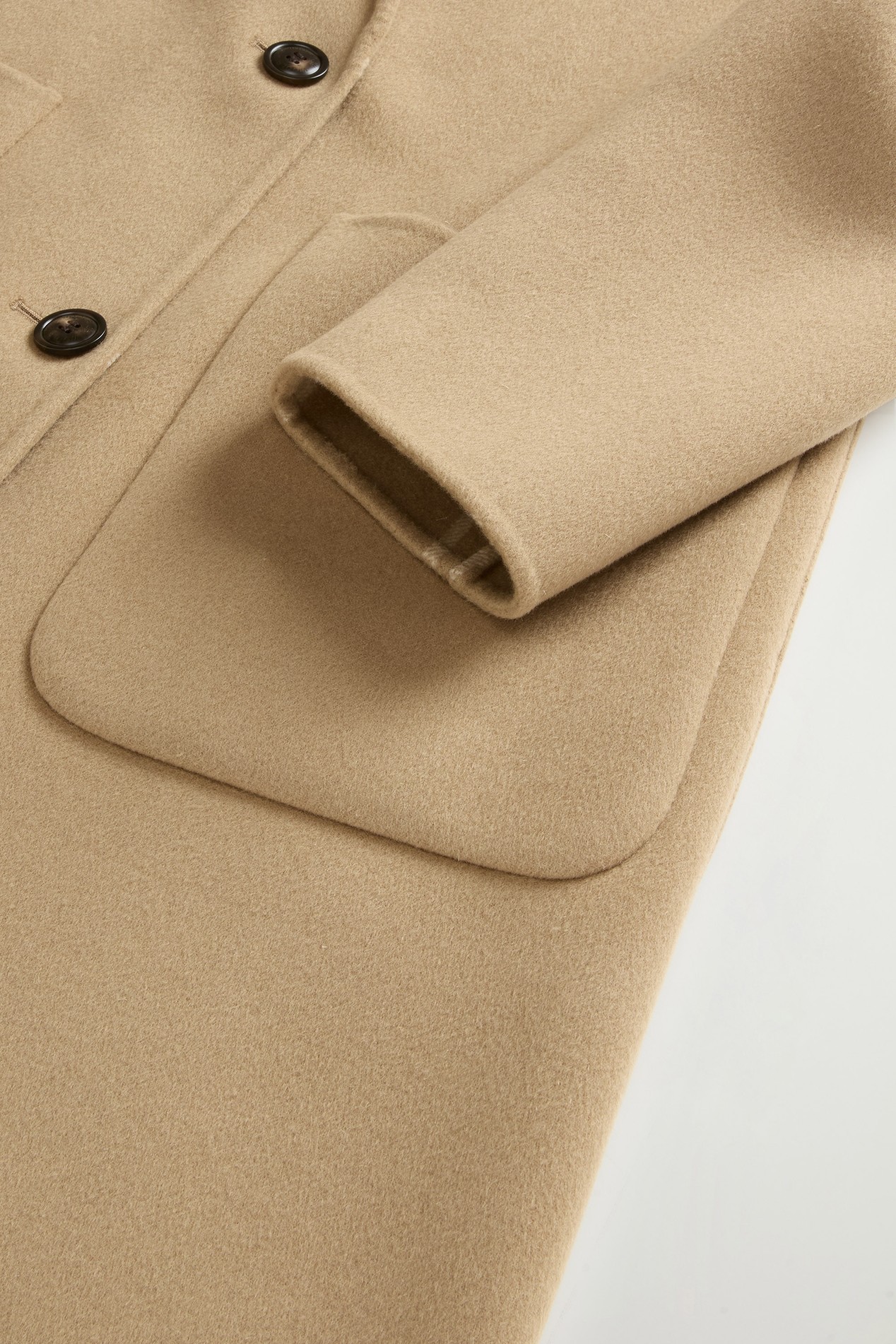 Coat in Double-Face Pure Wool Beige photo 7 | Woolrich