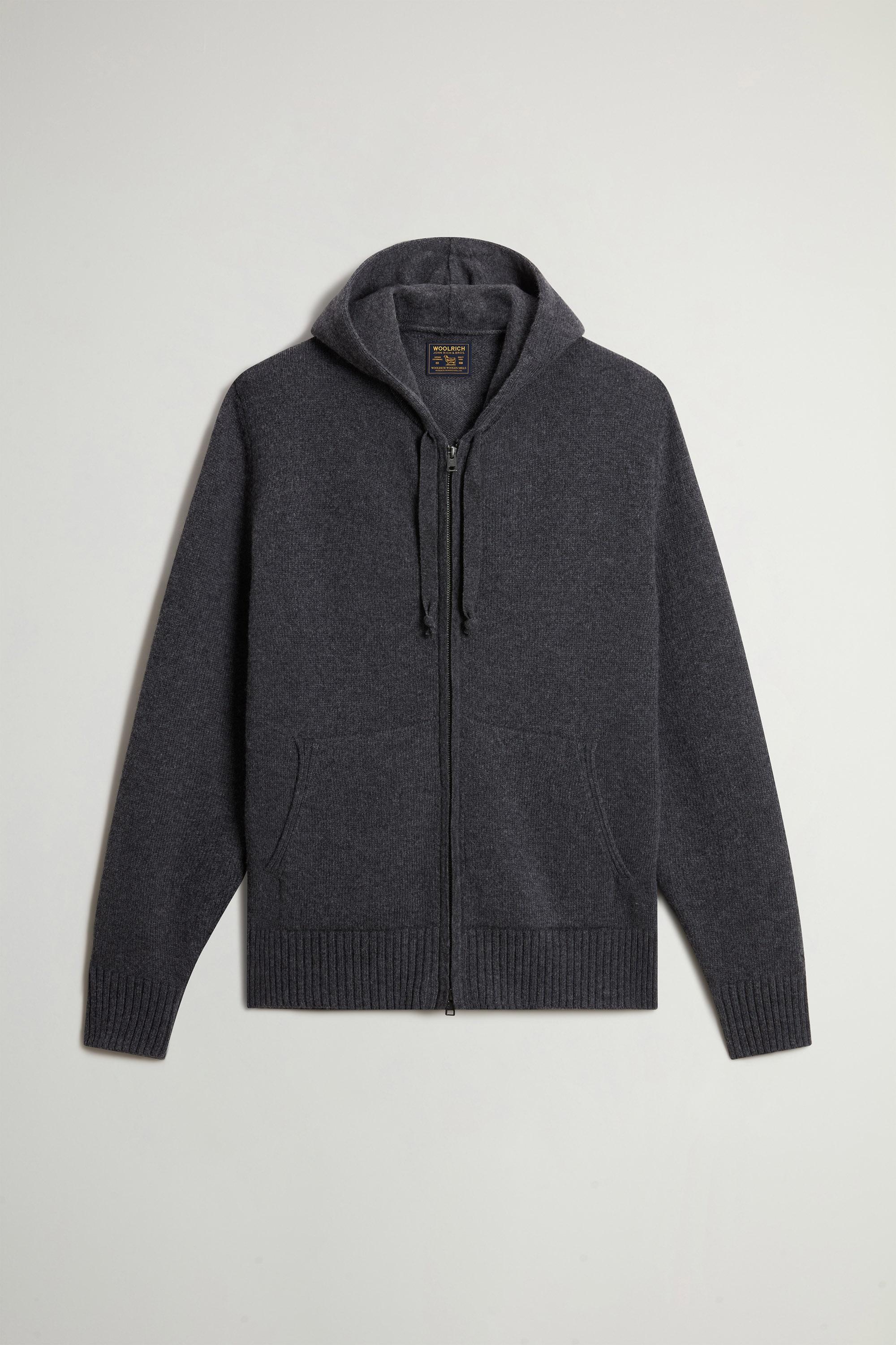 LAMBSWOOL FULL-ZIP HOODIE GG8 Gray photo 5 | Woolrich