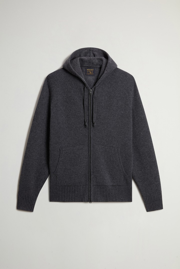 LAMBSWOOL FULL-ZIP HOODIE GG8 Gray photo 5 | Woolrich