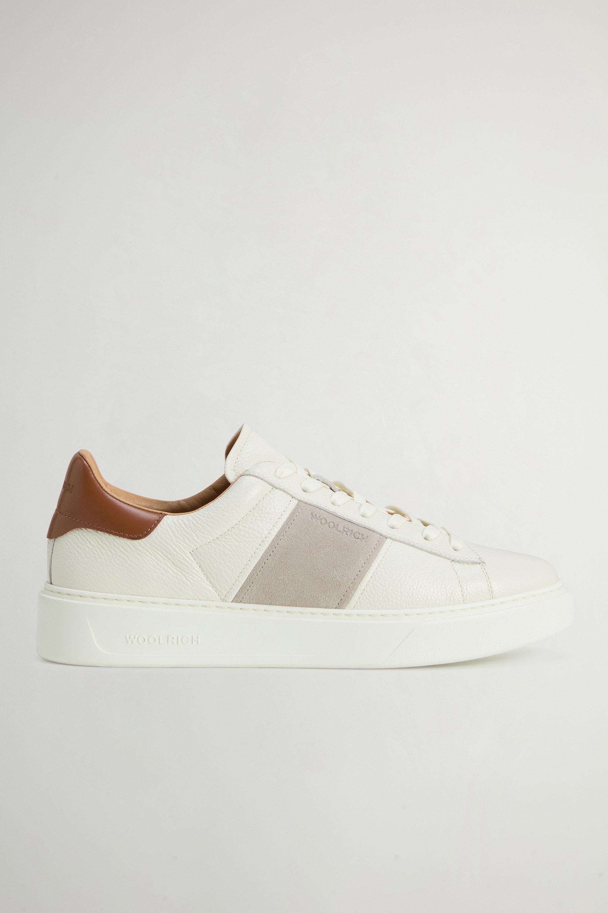 Classic Court Sneakers in Leather and Suede White photo 1 | Woolrich