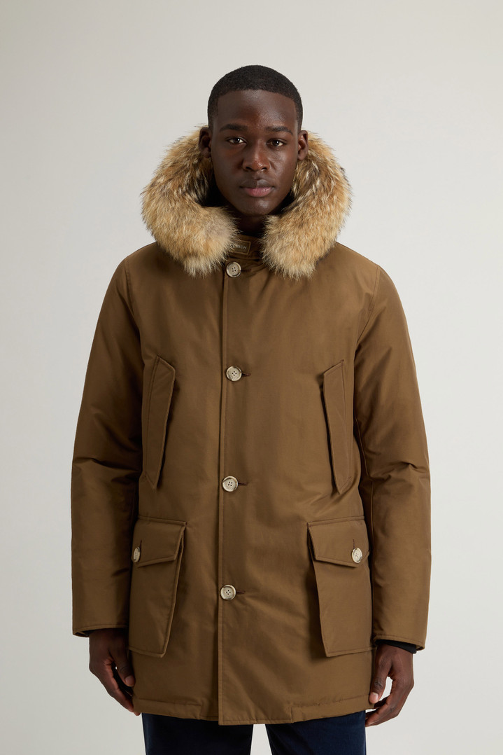 Arctic Parka in Ramar Cloth with Detachable Fur Trim Brown photo 1 | Woolrich