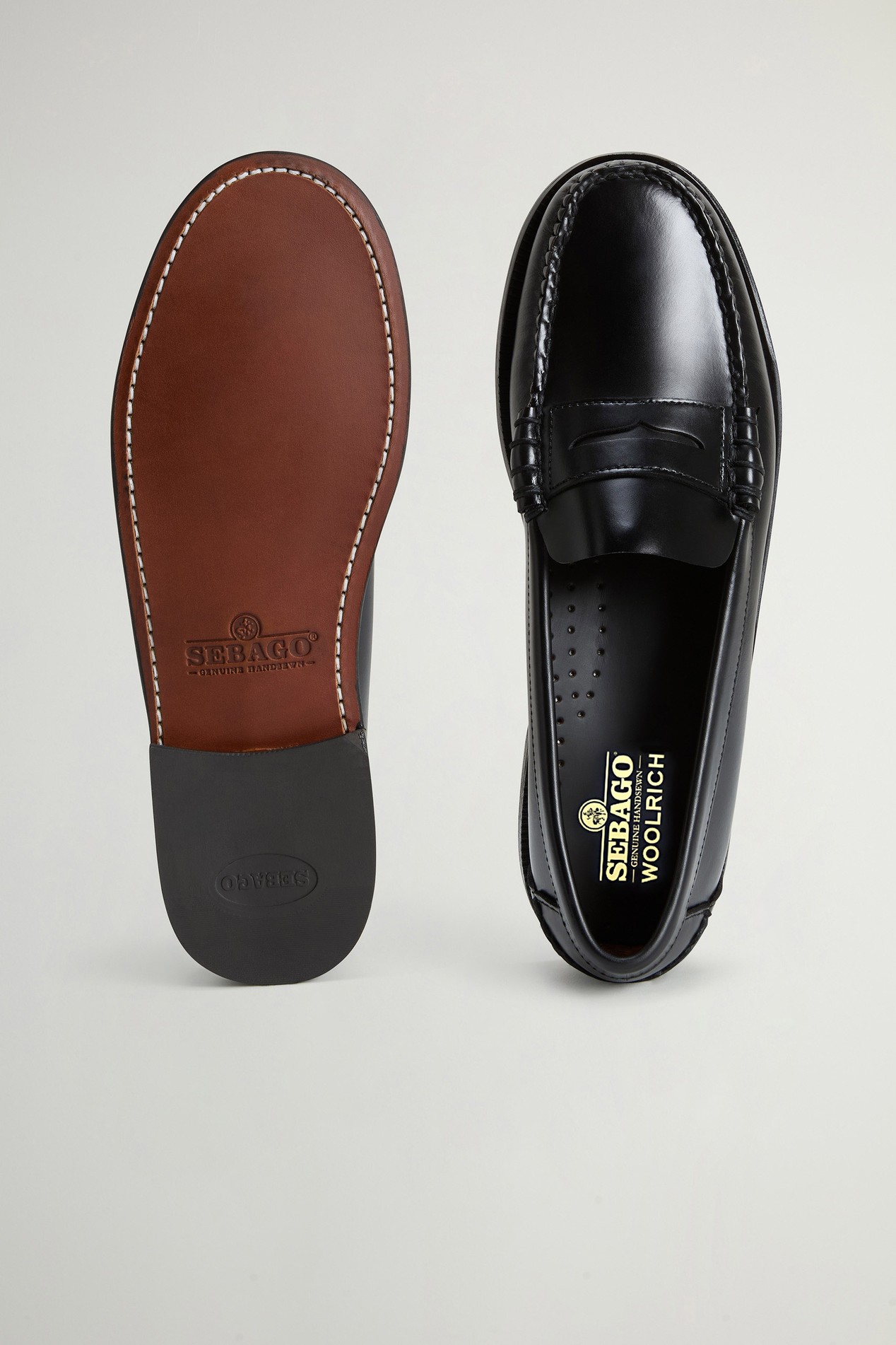 Sebago x Woolrich Classic Dan Loafers in Smooth Leather Black photo 4 | Woolrich