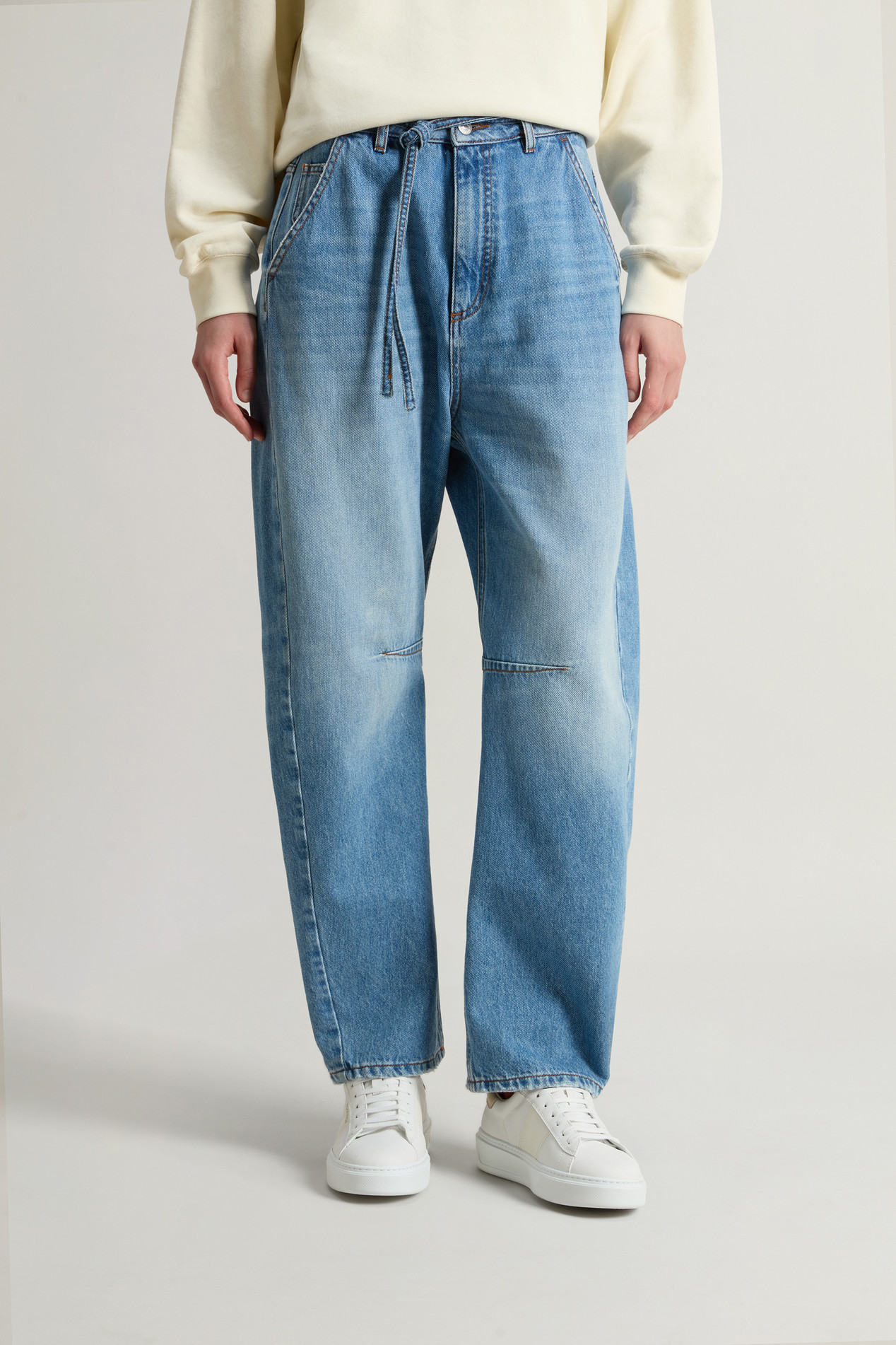 5 POCKET BELTED DENIM PANT Blue photo 2 | Woolrich