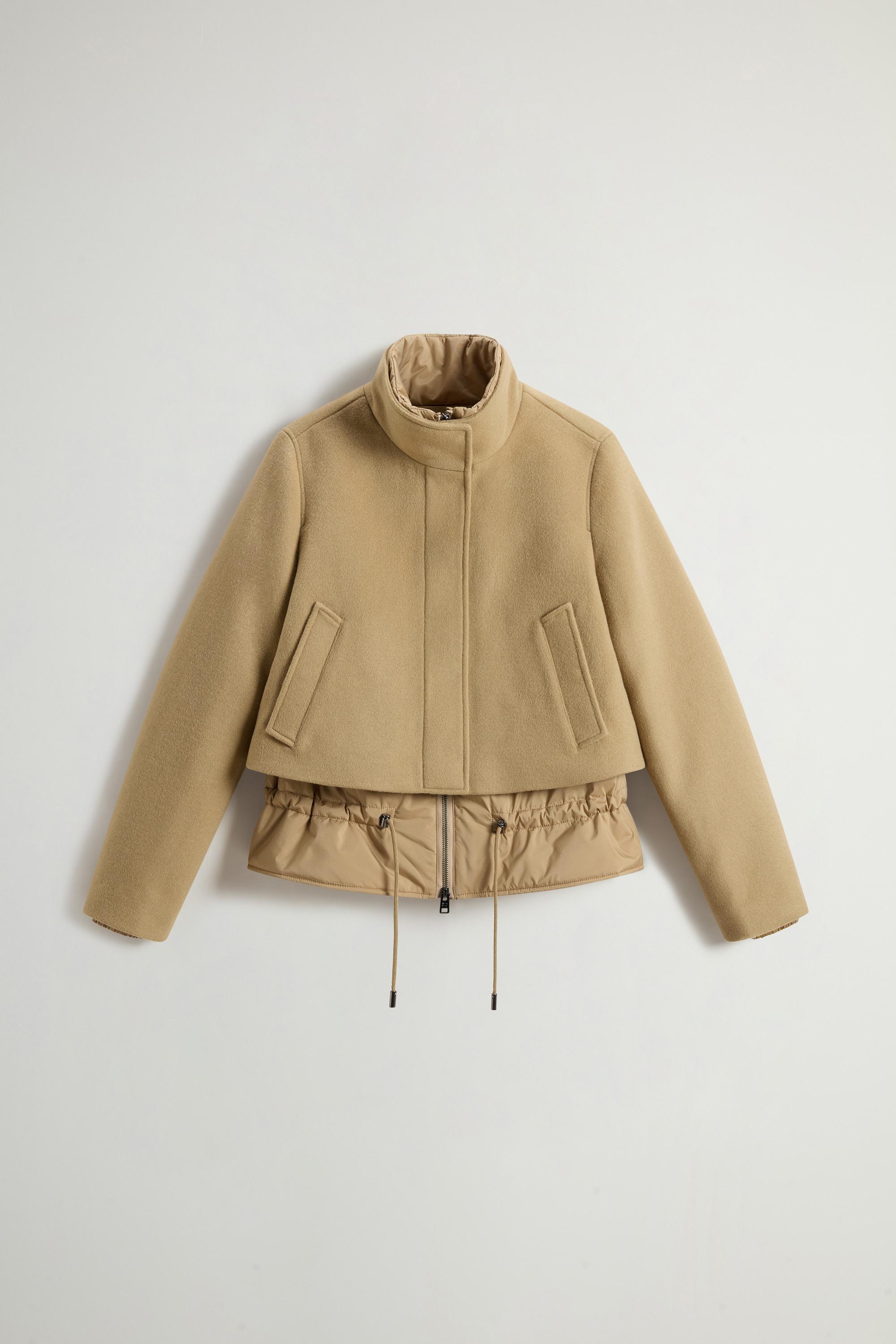 Double Jacket in Wool Blend with Turtleneck Beige photo 5 | Woolrich