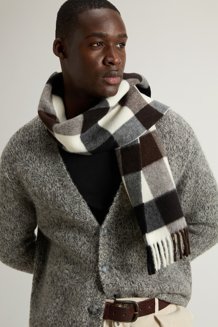 Cardigan in Alpaca and Wool Blend Mouliné Gray photo 4 | Woolrich