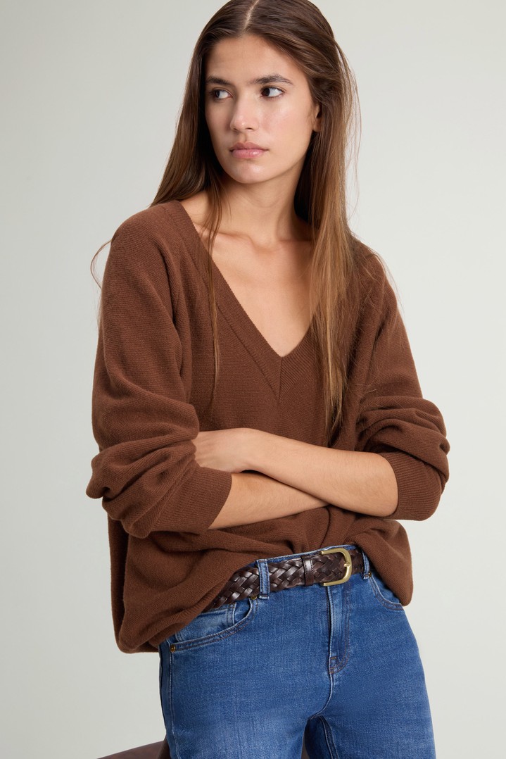 Sweater in Virgin Wool and Cashmere Brown photo 4 | Woolrich