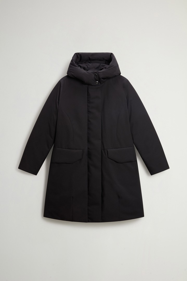 Padded Hooded Parka in Light Stretch Black photo 5 | Woolrich