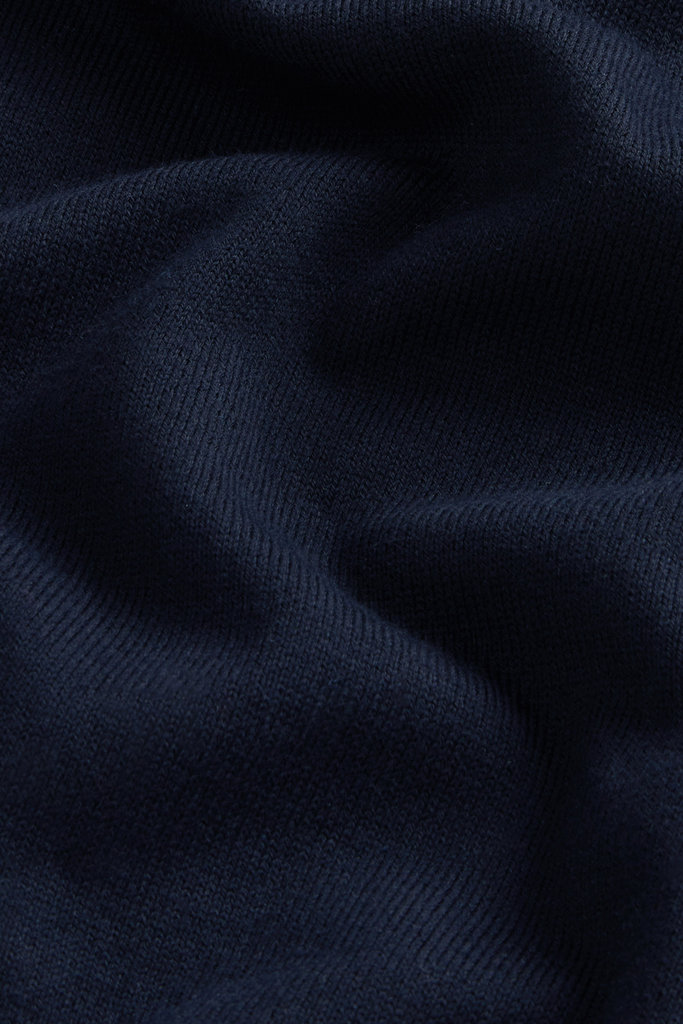 Crewneck Sweater in Pure Cotton with Embroidered Logo Blue photo 8 | Woolrich