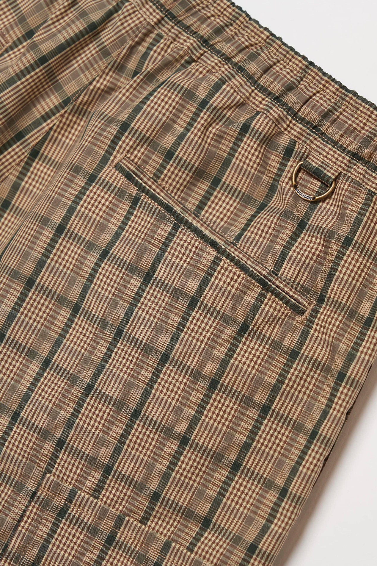 MADRAS CHECK CARGO CROPPED SHORTS Brown photo 4 | Woolrich