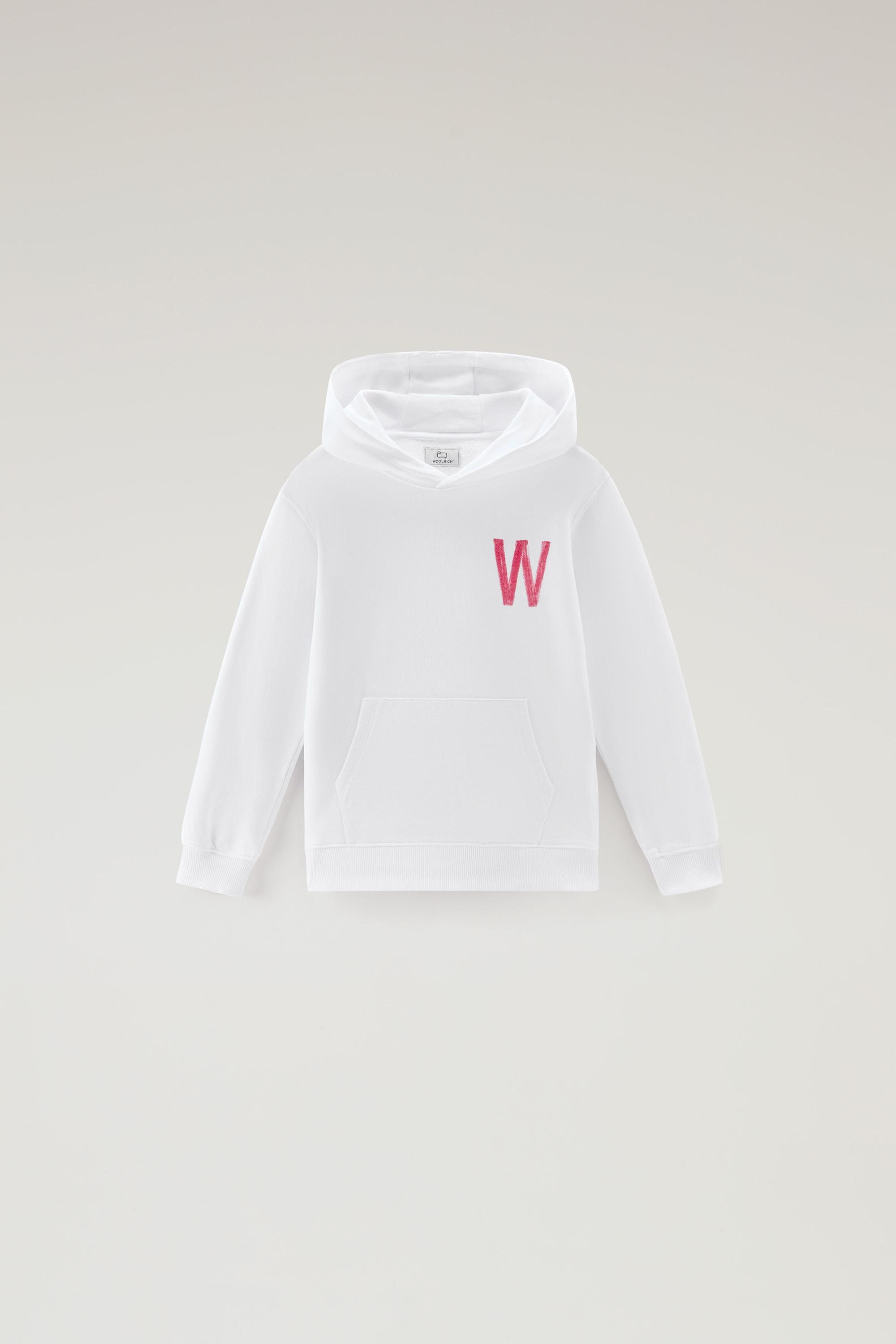 Boys' Pure Cotton Hoodie White photo 1 | Woolrich