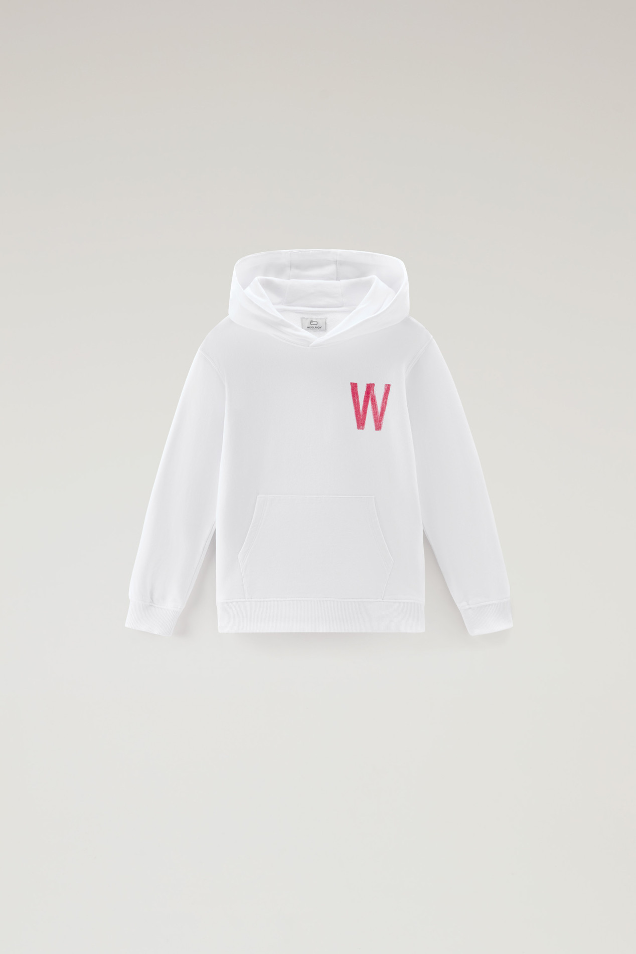Boys' Pure Cotton Hoodie White photo 1 | Woolrich
